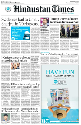 Cover of Hindustan Times ST (Jaipur)