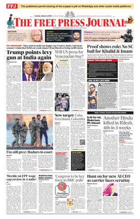 Cover of The Free Press Journal