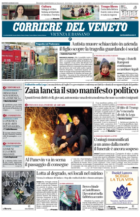 Cover of Corriere del Veneto (Vicenza e Bassano)