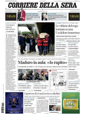 Cover of Corriere della Sera