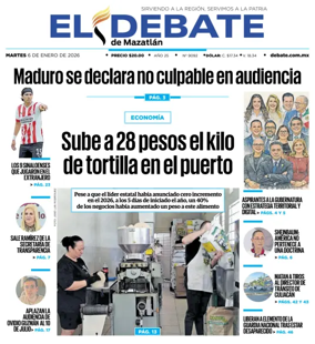 Cover of El Debate de Mazatlan