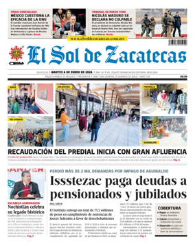 Cover of El Sol de Zacatecas