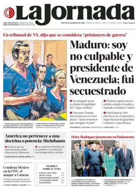 Cover of La Jornada