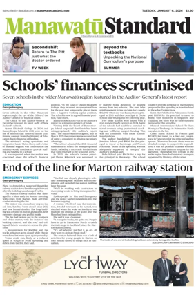 Cover of Manawatu Standard