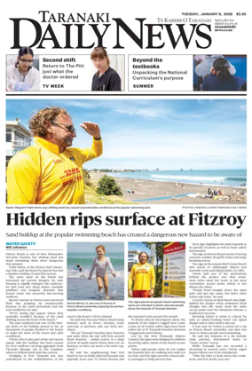 Cover of Taranaki Daily News