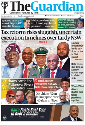 Cover of The Guardian Nigeria