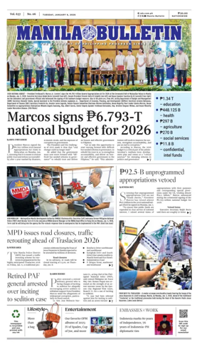 Cover of Manila Bulletin