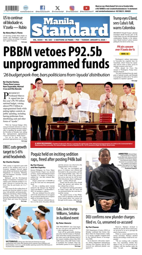 Cover of Manila Standard