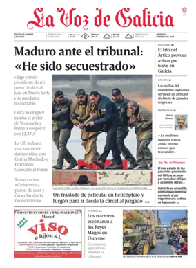 Cover of La Voz de Galicia (Ourense)