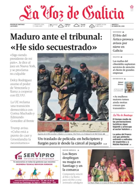 Cover of La Voz de Galicia (Santiago)