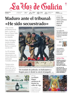 Cover of La Voz de Galicia (Vigo)