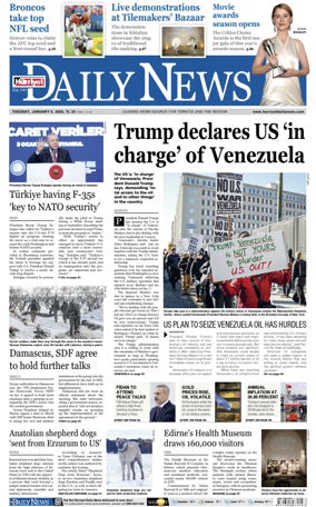 Cover of Hurriyet Daily News & Economic Review