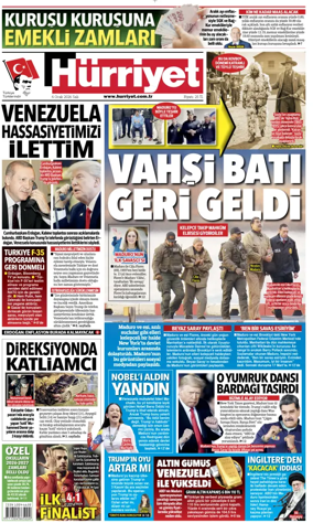 Cover of Hurriyet