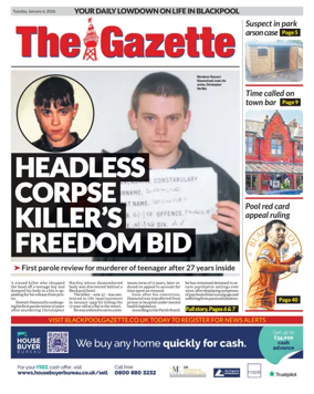 Cover of Blackpool Gazette
