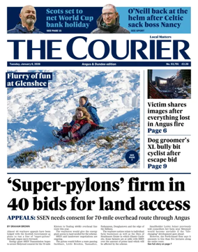 Cover of The Courier & Advertiser (Angus and Dundee)