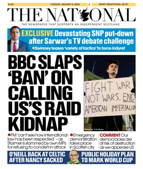 Cover of The National (Scotland)