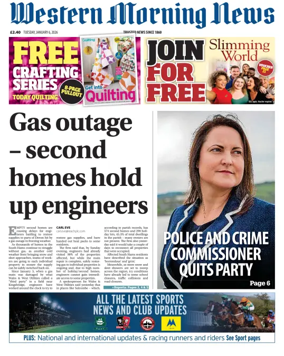 Cover of Western Morning News