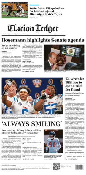 Cover of Clarion Ledger