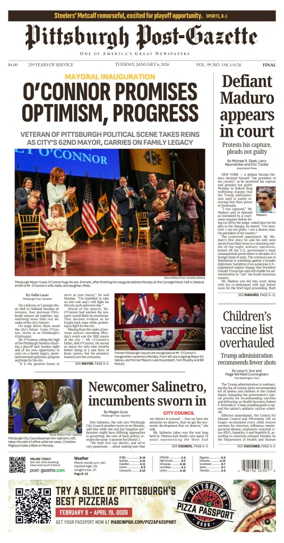 Cover of Pittsburgh Post-Gazette