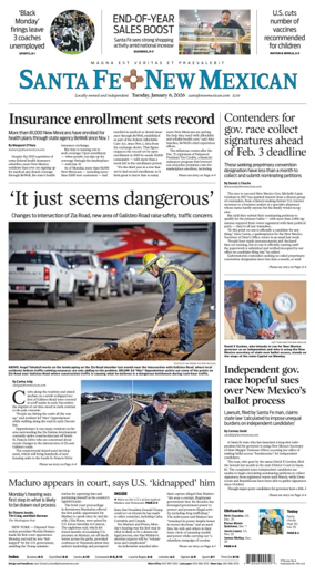 Cover of Santa Fe New Mexican