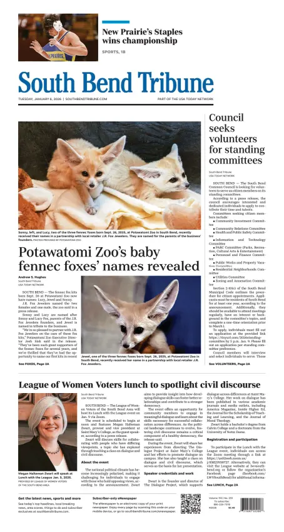Cover of South Bend Tribune