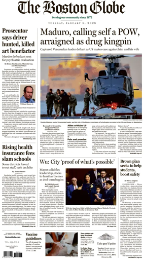 Cover of The Boston Globe