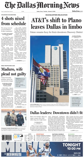 Cover of The Dallas Morning News