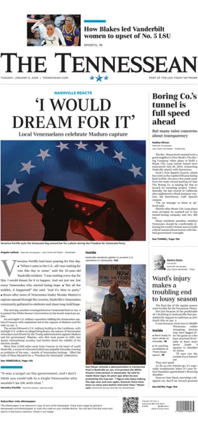 Cover of The Tennessean