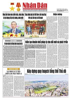Cover of Nhan Dan newspaper