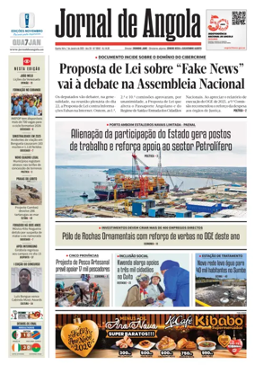 Cover of Jornal de Angola