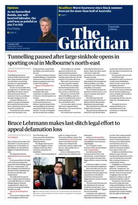 Cover of The Guardian Australia