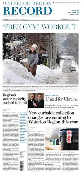 Cover of Waterloo Region Record