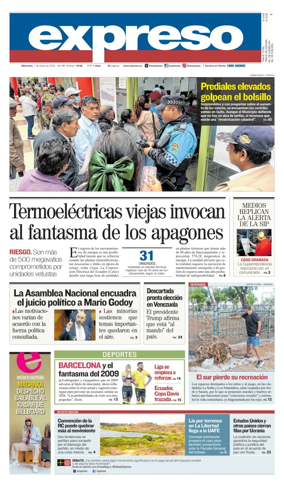 Cover of Diario Expreso