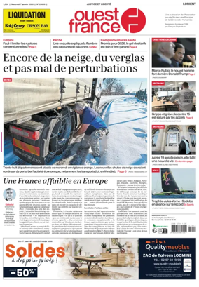 Cover of Ouest France (Lorient)
