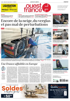 Cover of Ouest France (Pontivy)
