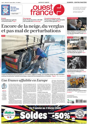 Cover of Ouest France (Quimper)
