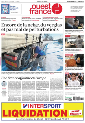 Cover of Ouest-France (Saint-Brieuc Lamballe)