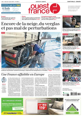 Cover of Ouest France (Saint-Malo)