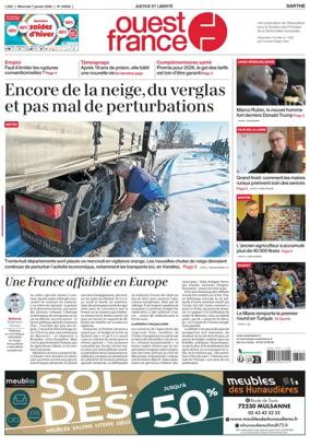 Cover of Ouest France (Sarthe)