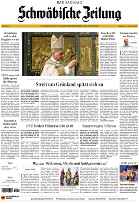 Cover of Schwabische Zeitung (Bad Saulgau)