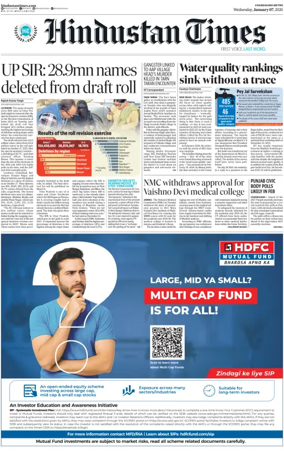Cover of Hindustan Times (Patiala)