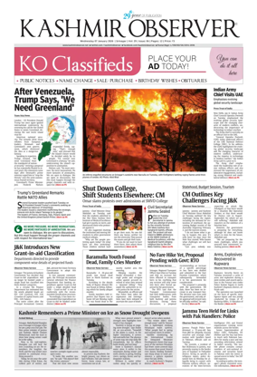 Cover of Kashmir Observer