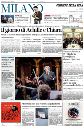 Cover of Corriere della Sera (Milano)