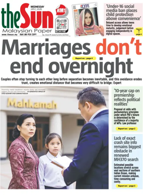 Cover of The Sun (Malaysia)
