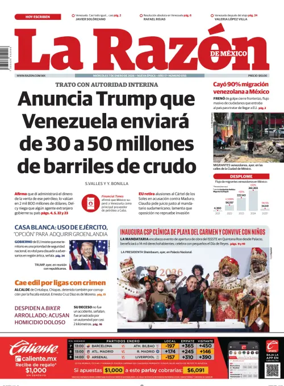 Cover of La Razon de Mexico