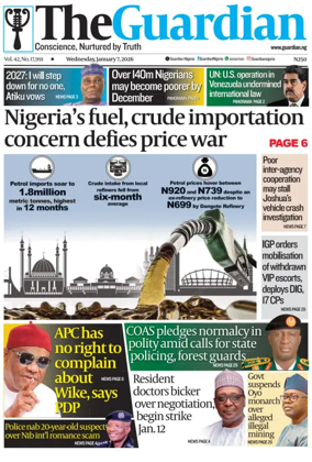 Cover of The Guardian Nigeria