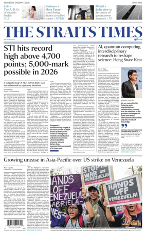 Cover of The Straits Times