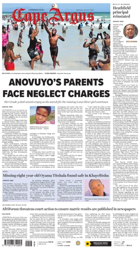 Cover of Cape Argus (PM Edition)