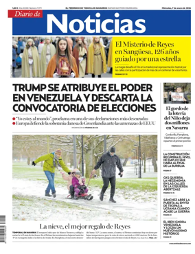Cover of Diario de Noticias (Spain)