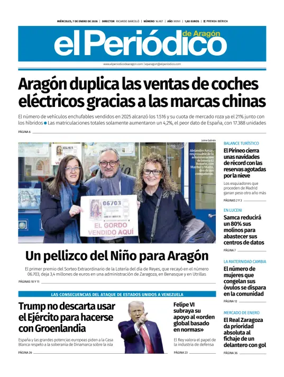 Cover of El Periódico Aragón